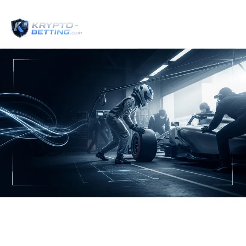 Rennwagen mit Lichtspuren verdeutlicht die schnelle Abwicklung bei Ethereum Crypto Betting Sites